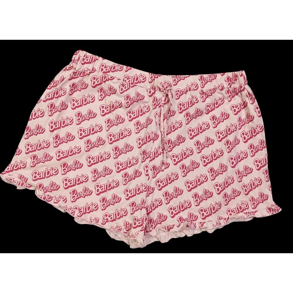 Barbie Pink Logo Ruffle Lounge Shorts